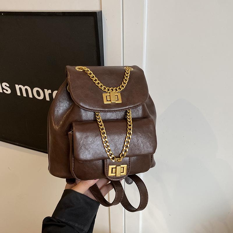 Backpack Women's Bag, New Chain Backpack, Women's Minimalist Outdoor Class Bag