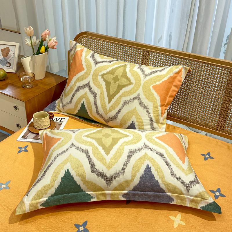2pcs Printed Pillows Cover 100% Cotton Pillowslip capa de almofada Rectangle Pillowcase 48x74cm Cushion Covers Home Pillow Cases