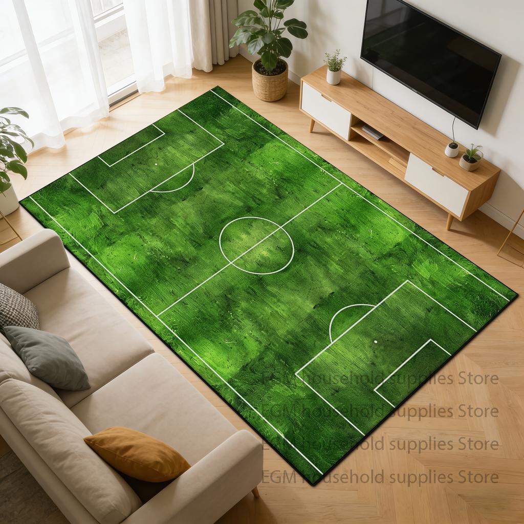 Football Field Carpet Modern Living Room Foldable lounge Floor Mats Non-slip Bedroom study customizable large size Rugs Washable