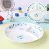[Official] OGISO (Ogiso) - Nursery School Adoption! 22cm Reinforced Porcelain Lunch Plate with Three Compartments, Blume Blue, 17261330B100