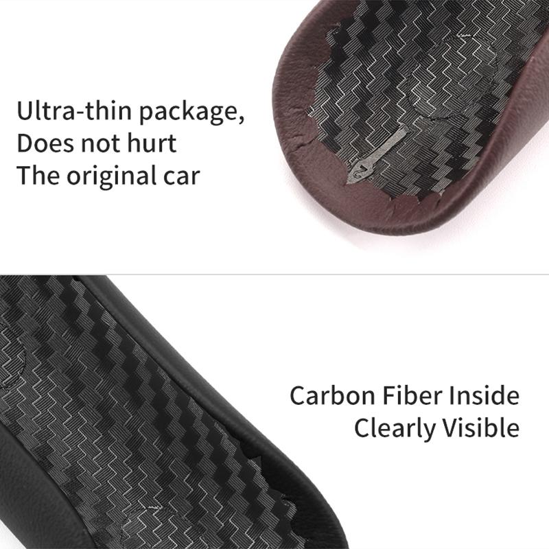 Car Steering Wheel Cover Leather Upholstered Grip Accessories For Mitsubishi Lancer ASX Pajero Mirage Attrage Xpander Outlander