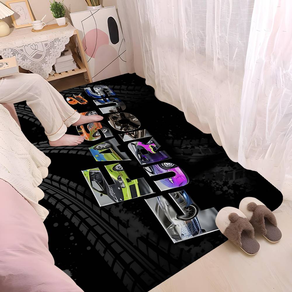 Movie F-Fast Cool Furious Room Mats Retro Multiple Choice Living Room Kitchen Rug Non-Slip Welcome Rug