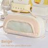 Cute Multicolor Fabric Pen Bag With Multiple Compartments For Office And School Use