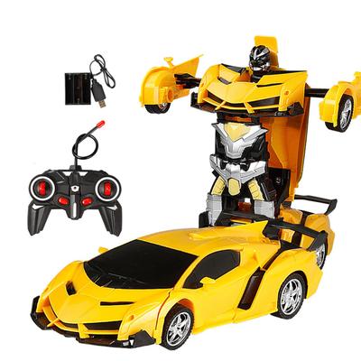 1:18 Remote Control Transforming Car One-button Deformation Robot Cars Toys For 3-11 Years Old Kids