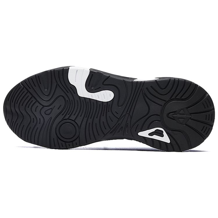 Fila Swarm Fabric Swirl Fashion Versatile Low-Top Retro Basketball Shoes Women Sneaker Black White F12W034124FBW
