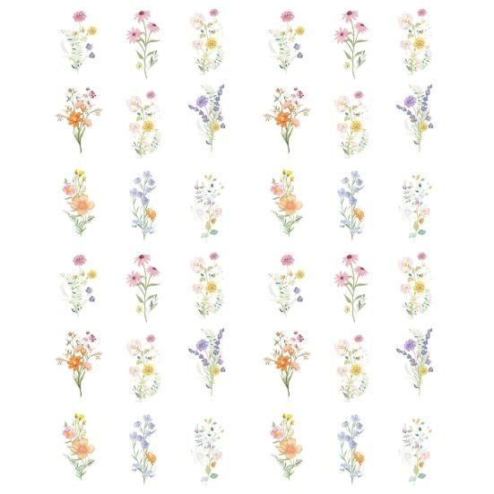 Wildflower Cupcake Toppers Baby Shower Floral Cake Topper Decoration for Baby Shower Birthday Party Supplies