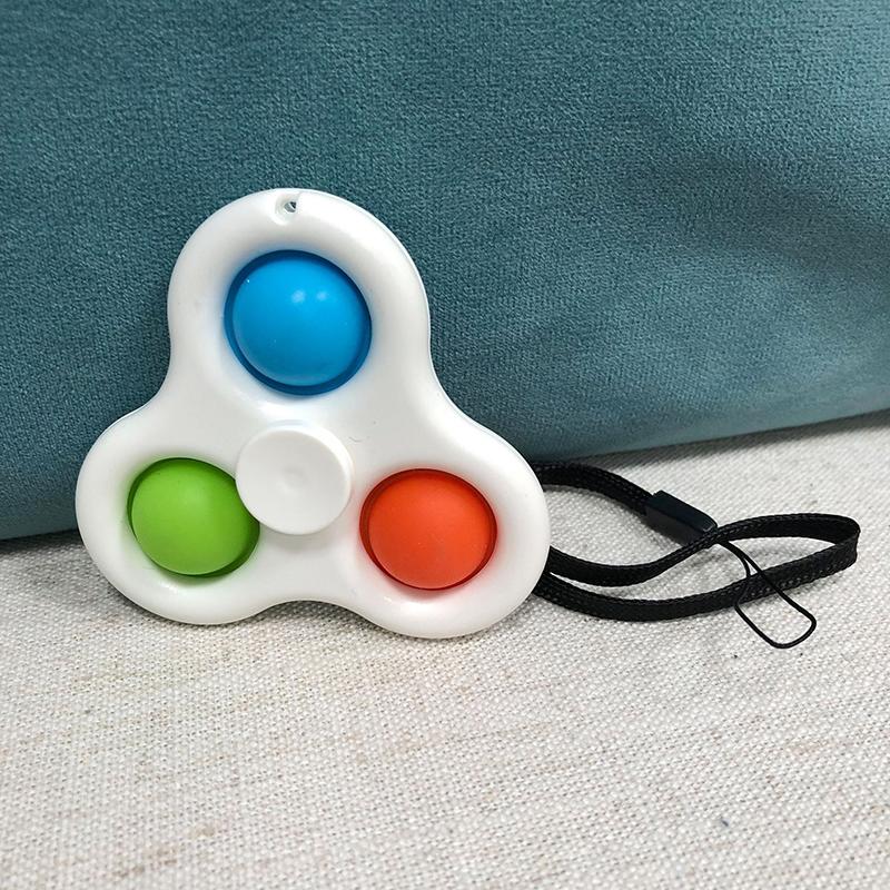Toys Push Bubble Fidget Spinner ADHD Anxiety Stress Relief Birthday Party Favors Gifts for Classroom Prize Kids Boys Girls