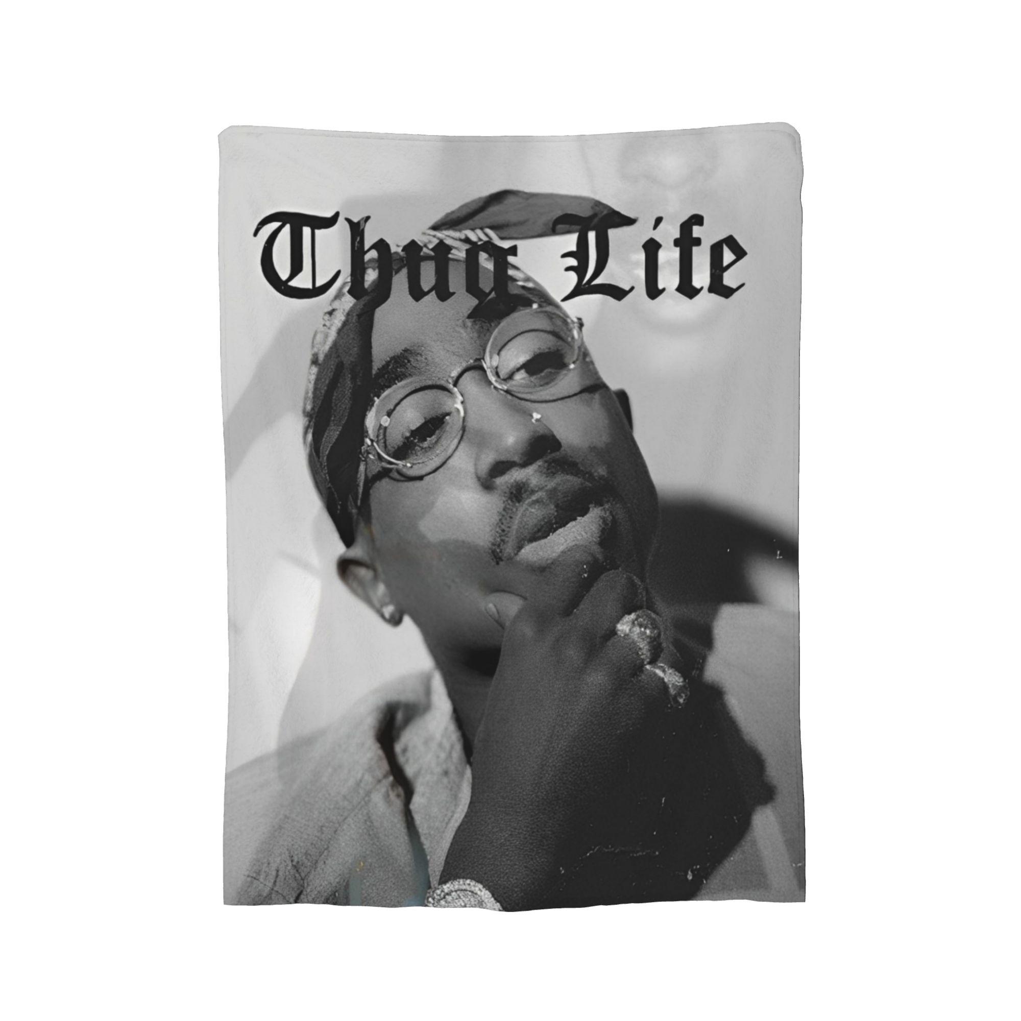 Poetic Justice Flannel Blankets Tupac 2pac Hip Hop Singer Fashion Throw Blanket for Home 200x150cm Rug Piece, 150x200cm