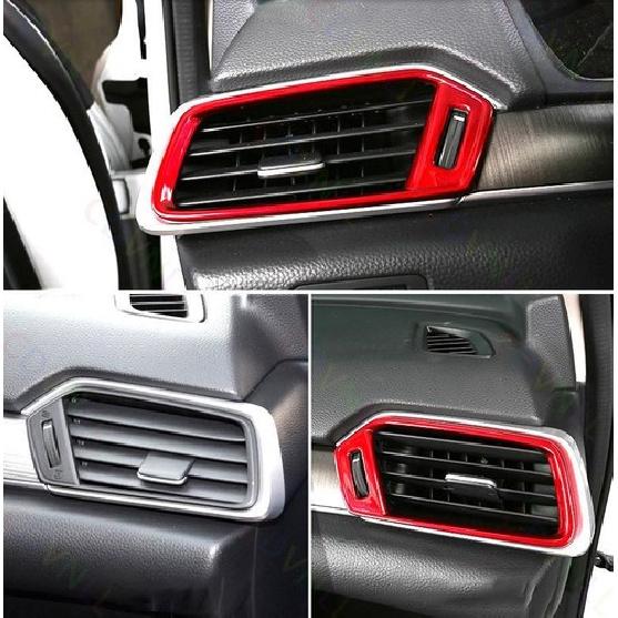 Console Side Outlet Vent Frame Cover For Honda Accord 2018- 10th Bright Red