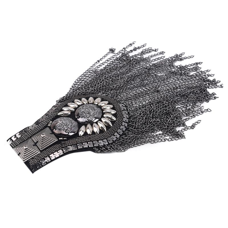 

British Style Brooch Small Suit Shoulder Strap Multi Tassel Rivet Epaulet Epaulette Pin On Women Men Suit Accessories One Size