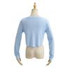 Trendy Women's High Waist Crop Top with Thin Long Sleeves - Summer Sunscreen Top