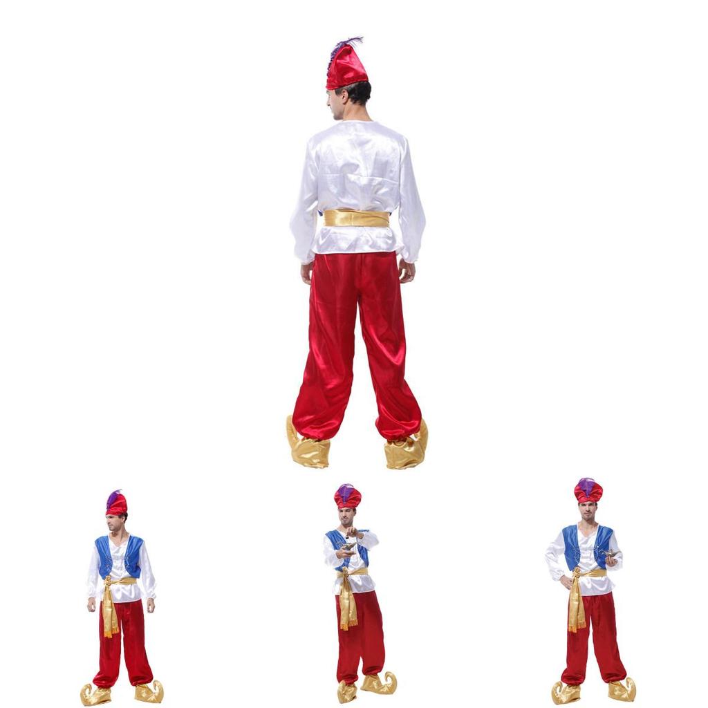Exquisites Arabischer Prinz Kostüm für Herren Ideal für Halloween- und Cosplay-Veranstaltungen