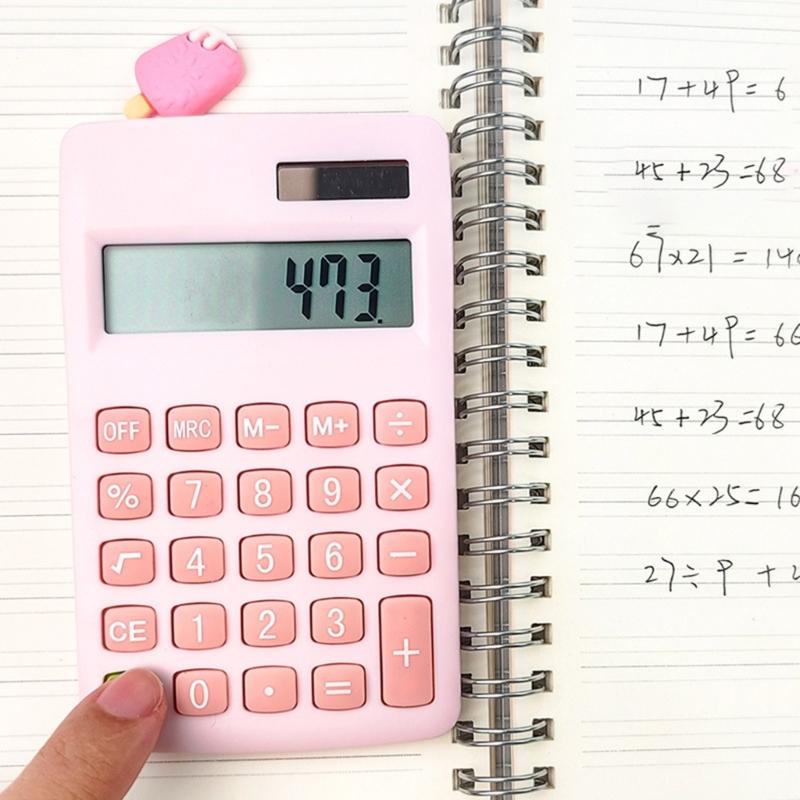 8 Digit Desktop Calculator Large LCD Display Solar/Battery Double Power Office Calculator for Home School Computing Use