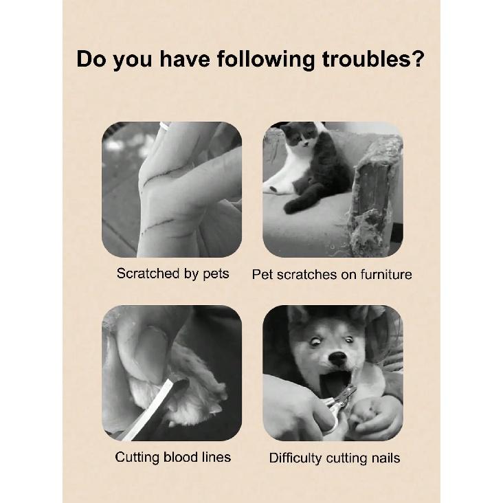 New Automatic Pet Nail Grinder Electric Paw Trimmer, High Power Small Dog Cat Nail Clipper, Humanized Design, Easy To Operate, Portable, Elegant