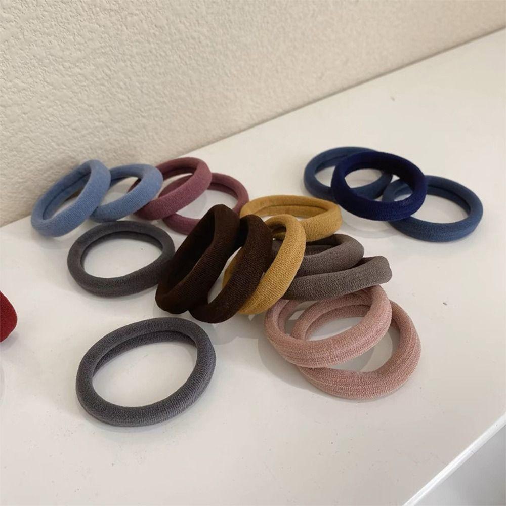 High Elasticity Ponytail Holders Basic Rubber Bands Nylon Elastic Hair Ties for Women and Girls