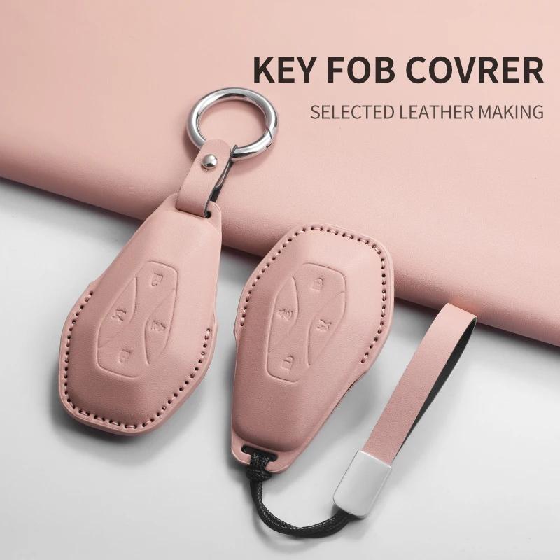 PU Leather Car Key Case Cover For ARCFOX Alpha S T 7, T, S, T5 S5 Control Protect Cover Durable Accessories