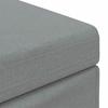 Stool Light Grey 41 X 41 X 40 Cm Fabric and Particleboard