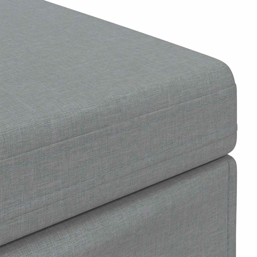 Stool Light Grey 41 X 41 X 40 Cm Fabric and Particleboard