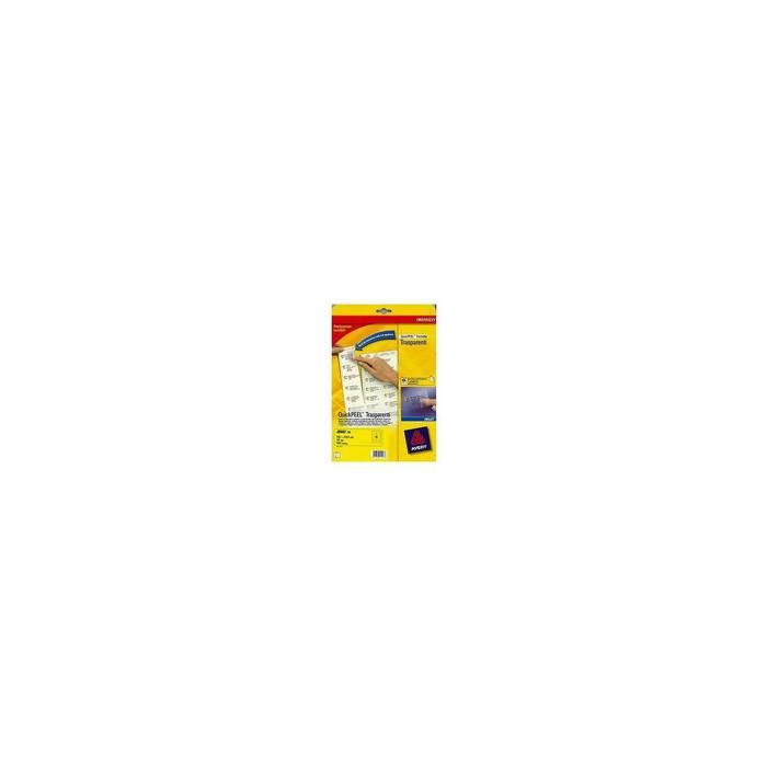 Avery 34 x 99 mm 400 unités (25 feuille(s) x 16) transparents