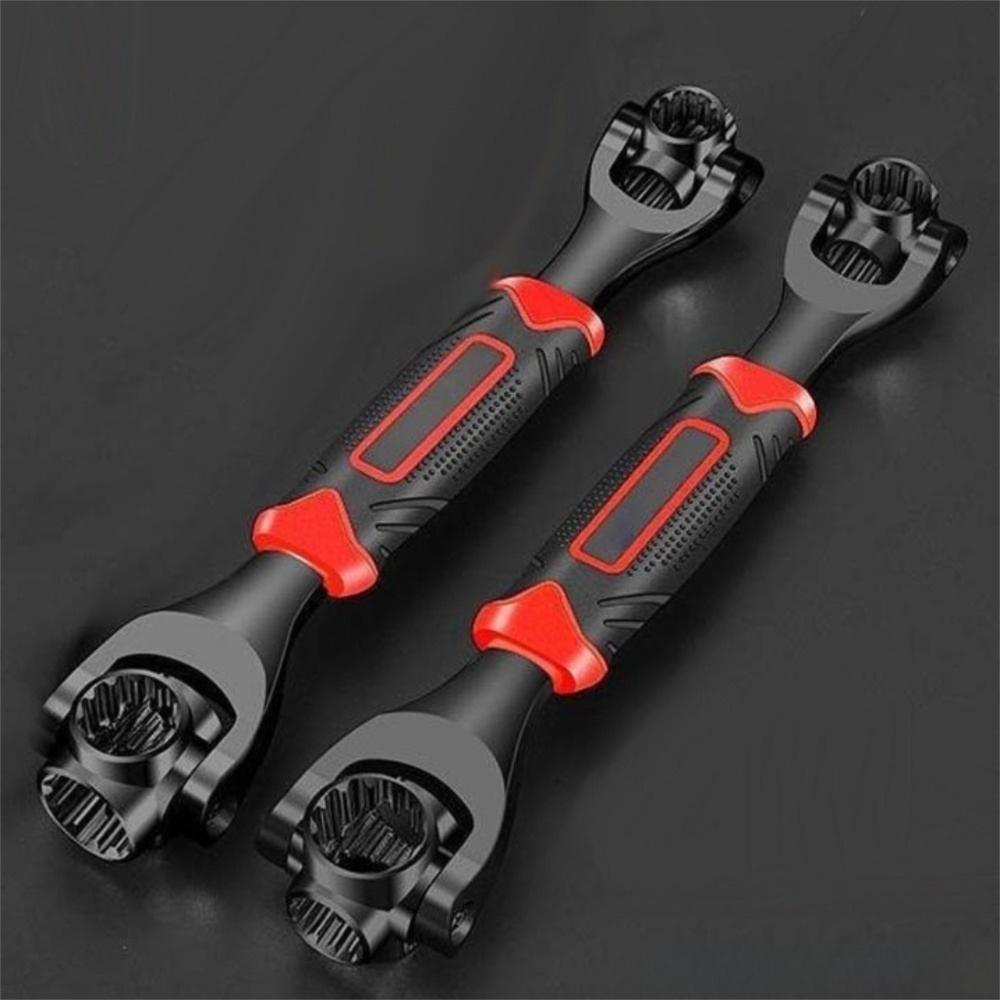 Durable Metal Wrench 8/52 in 1 8-19mm Universal Spanner Non-Slip Handle 360° Rotating Multipurpose Tiger Wrench Car Repair
