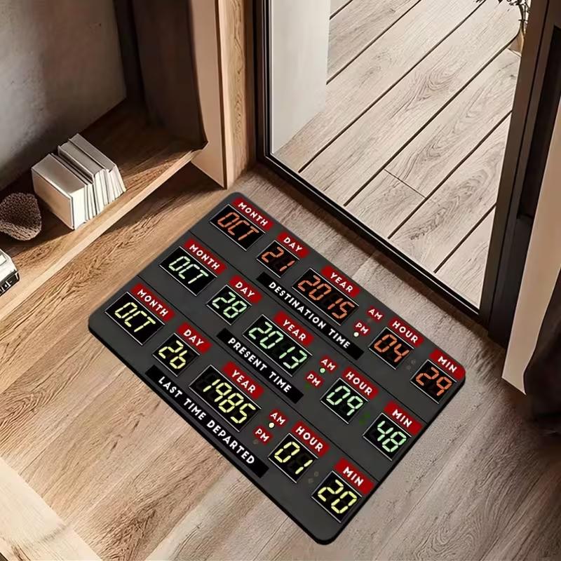 

Soft and Absorbent Floor Mat Clock and Kitchen Corridors Bedroom Living Room Entrances Study Rooms Bathroom Floor Mats Door Mats 40cm x 60cm