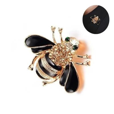 Vintage Crystal Bee Brošňa Vložka do goliera Včelie brošne pre ženy Muž Oblečenie Odznak Brošňa Šperky Darčeky Veľký Hmyz Špendlík Beetle Šperky Lienka