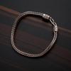 Men's Trendy 925 Sterling Silver Woven Bracelet - European Style Luxury Jewelry