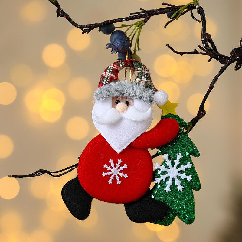 Christmas Fabric Ornaments Set - Plush Dolls, Tree Hangers & Gift Decor