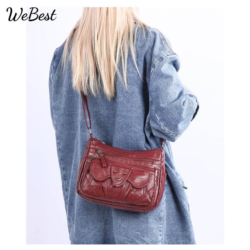 

Vintage Large Capacity Single Shoulder Diagonal Cross Women s Bag чорний