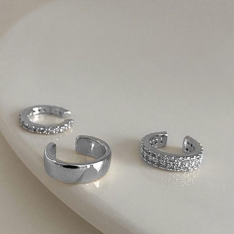 Zirconia Simple Fashion Sense Ear Clips Without Ear Holes Female French Students Ear Bone Clip Fairy Mori Super Fairy Earrings Studs Daily Wear