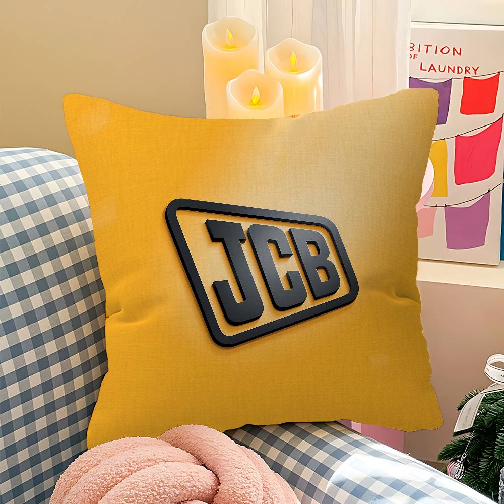 Bagger J-Jcb Logo Ahorn Design Kissenbezug Glückliche Herbsternte Dekoration Feiertagsdekoration Kissenbezug