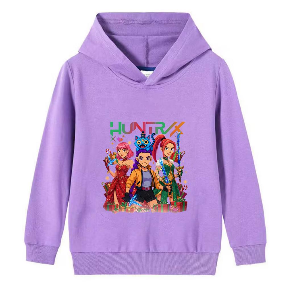 Frohe Weihnachten! Hexenjagd Mädchen und Jungen Kapuzenpullover, Neuartiger Weihnachts-Pullover, Feiertags-Pullover, Sweatshirt