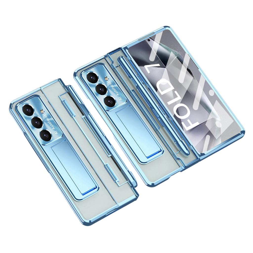 For Samsung Galaxy Z Fold7 5G Case Kickstand Hard PC Phone Cover with Screen Film/Stylus