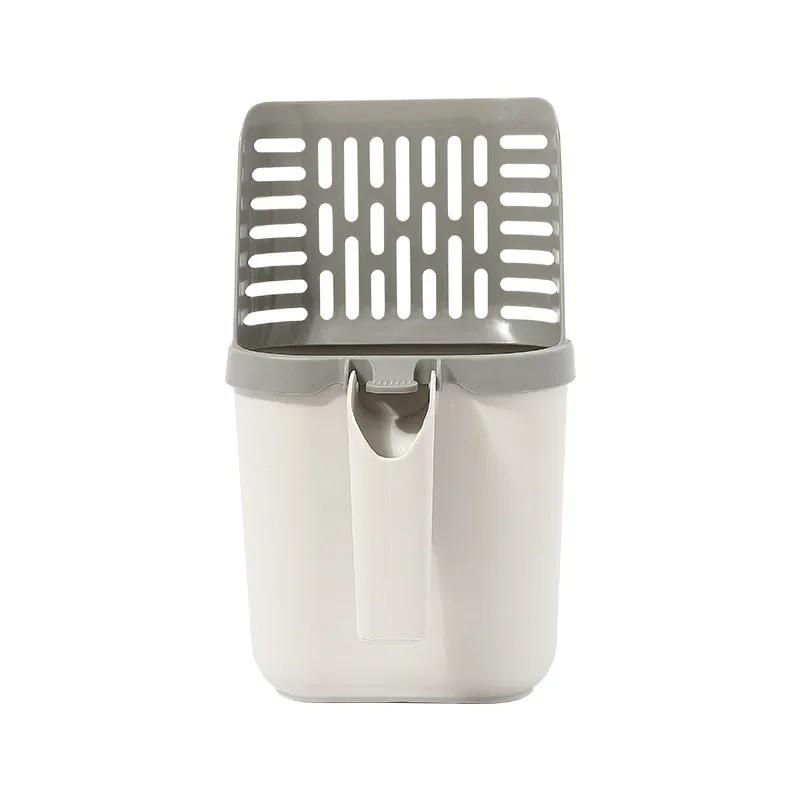 Widen Cat Litter Shovel Self-cleaning Scoop with Refill Bags Large Kitty Litter Box Garbage Picker Waste Bin System Pet Supplies