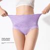 Plus-Size Women's Breathable Lace-Edged High-Waist Panties