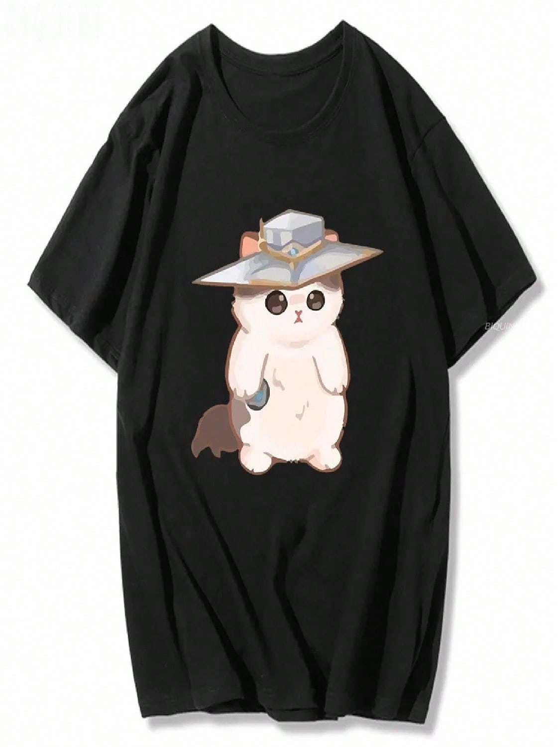Cypher Cat Cute Surprised Penguin Valorant unisex Wounisex T Shirts O-Neck 2025 Summer Printed Unisex Harajuku Game Custom S разноцветный