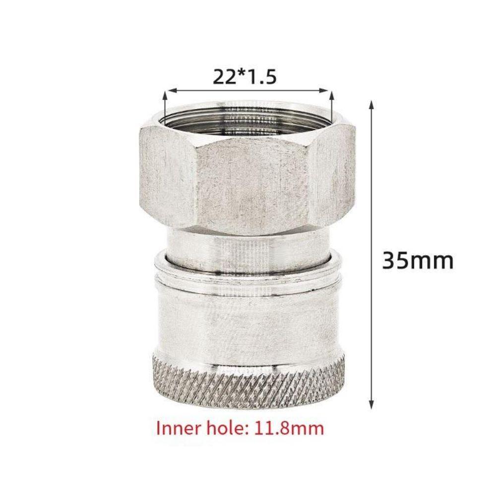 Stainless Steel Cleaning Machine Quick Connector 22x1.5mm Leak-Proof Design Pressure Washer Adapter High Pressure Rated