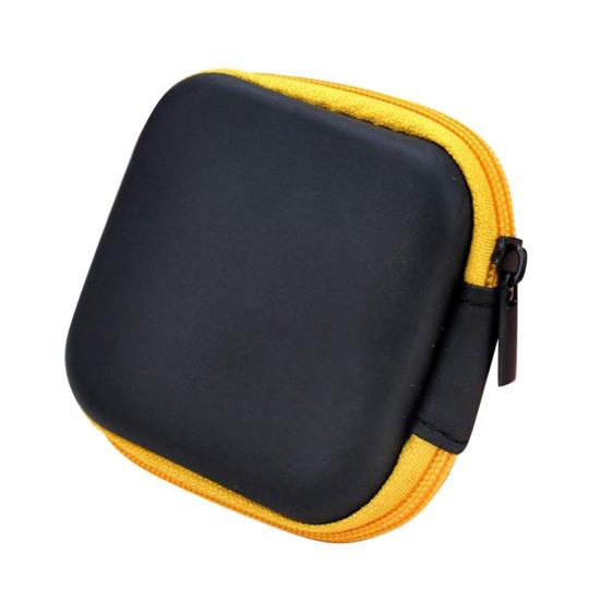 Earphone Storage Box Beautiful Protective Square Earphone Protective Storage Box Pouch for U Disk Memory Card Earphones Storage