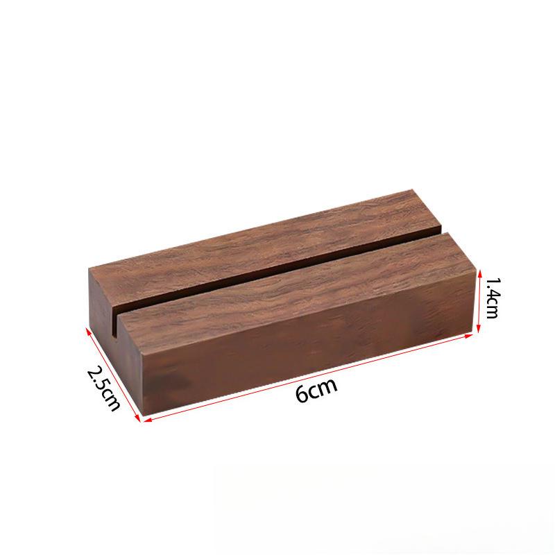 Wooden Desktop Stand For Postcards And Calendars Natural Solid Wood Base For Notes And Photos Home Office Decor