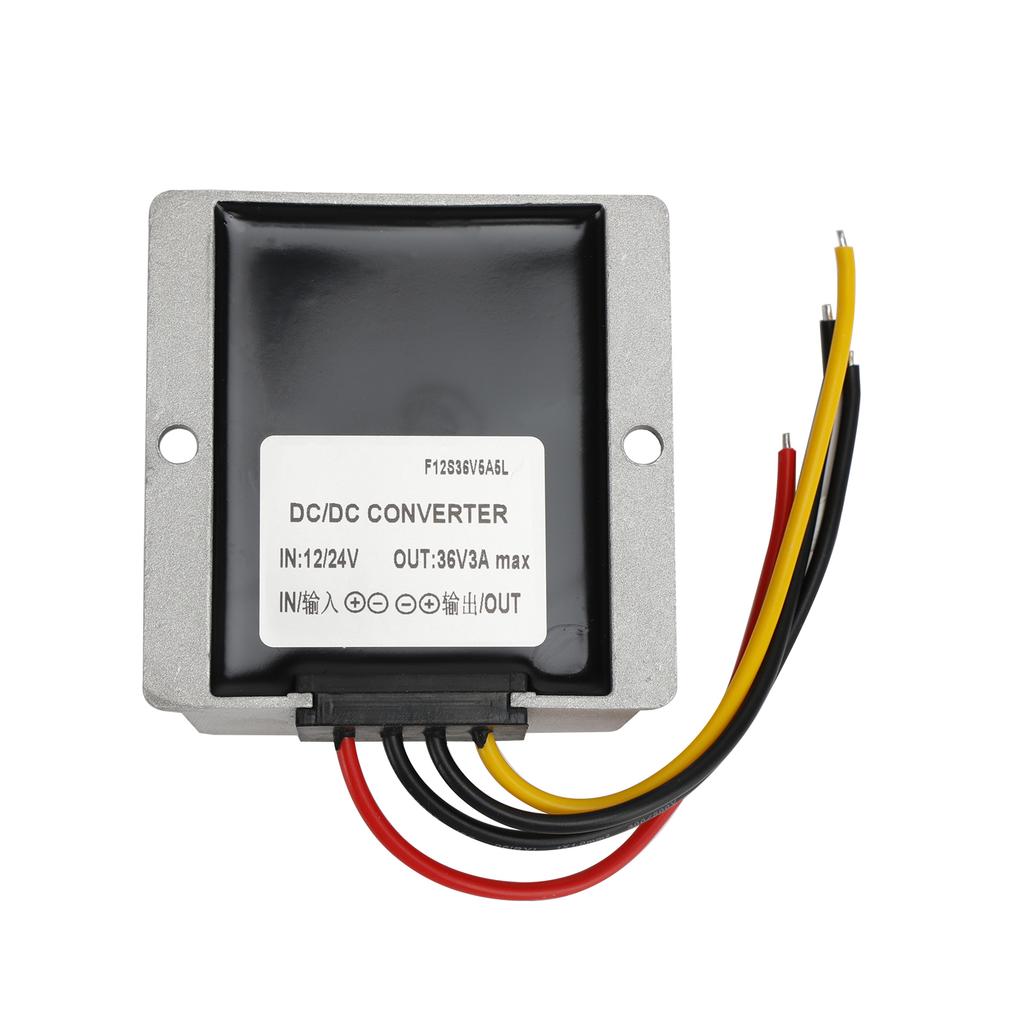 Waterproof DC/DC Converter Regulator 12V/24V Step Up to 36V 3A 108W