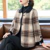 2024 Mom's Petite Plaid Wool Coat - Autumn Fashion, Versatile & Stylish