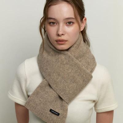 Cozy Knit Muffler - Moca Beige