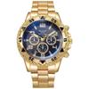 2023 Men's Fashion Steel Band Quartz Watch with Faux Three-Dial Design