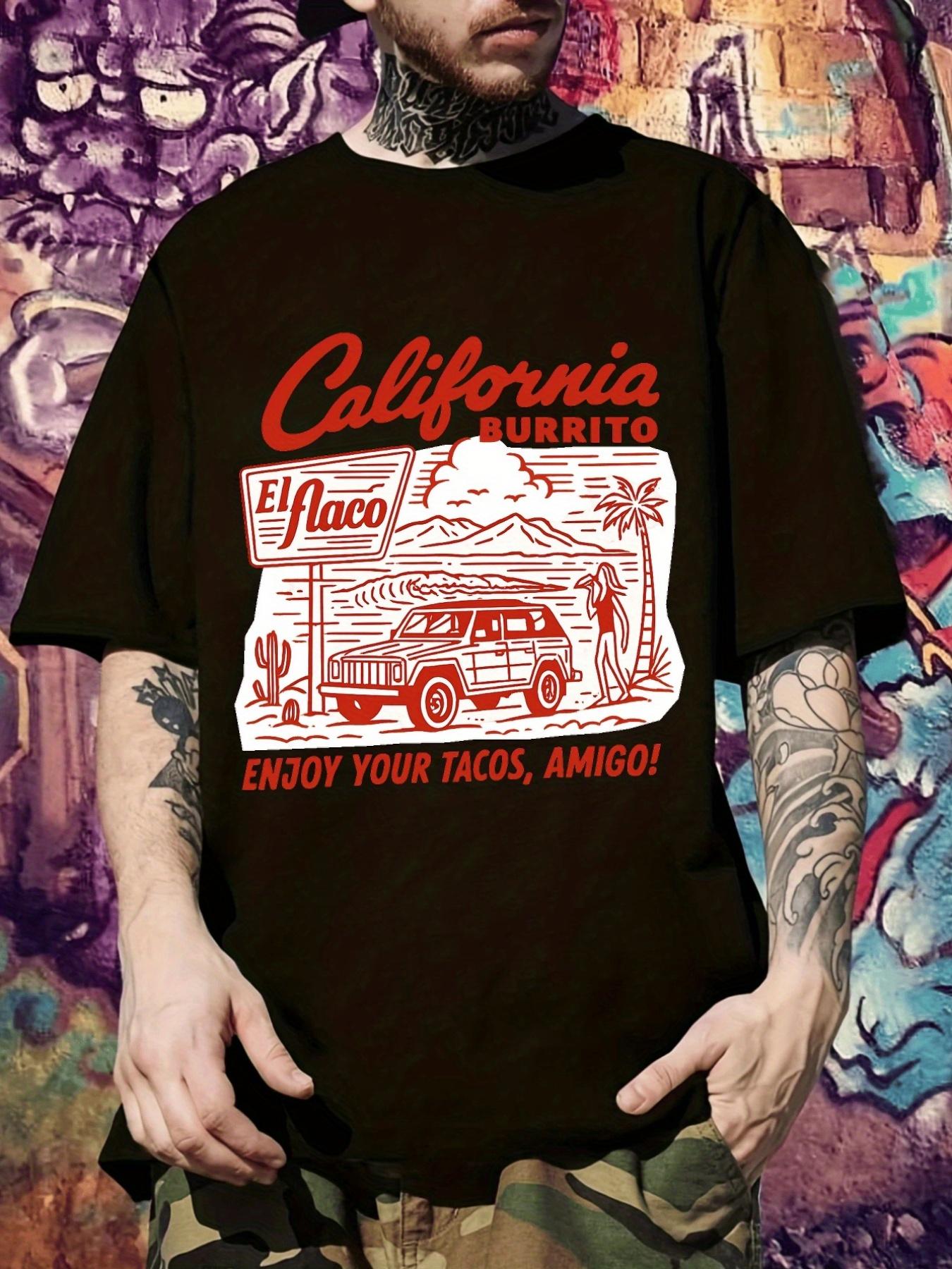 California Burrito Graphic T-shirt - Casual Short Sleeve S