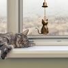 Liebliche Katzen Windspiele Innen- und Außendekoration Vintage Bronze Metall Beruhigende Klänge für Gartendekoration Geschenk