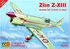 Model RS w skali 1/72 Czechosłowacki Zlin Z-XIII Dwupłatowiec Plastikowy Zestaw Modelarski 92283