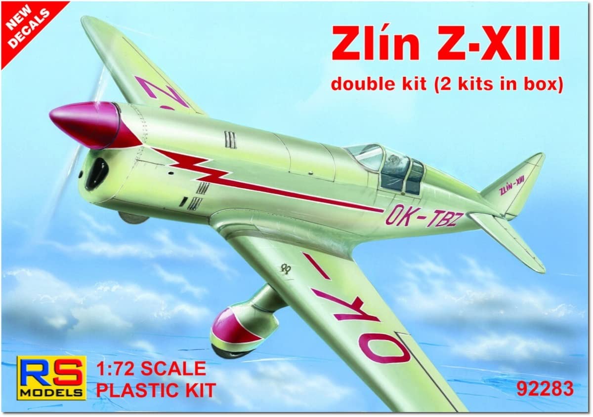

RS Model 1/72 Scale Czechoslovakian Zlin Z-XIII Two-Plane Plastic Model Kit 92283