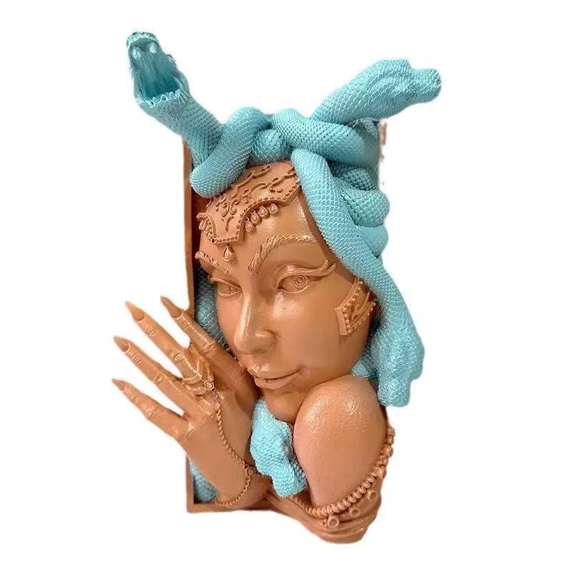 Medusa Fantasy Book Nook Corner Resin Ornament