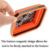 Foldable Silicone Parts Screw Tray,Single-sided Magnetic Silicone Tool Tray Storage Organizer for Screws,Bolts,Nuts,Metal Parts