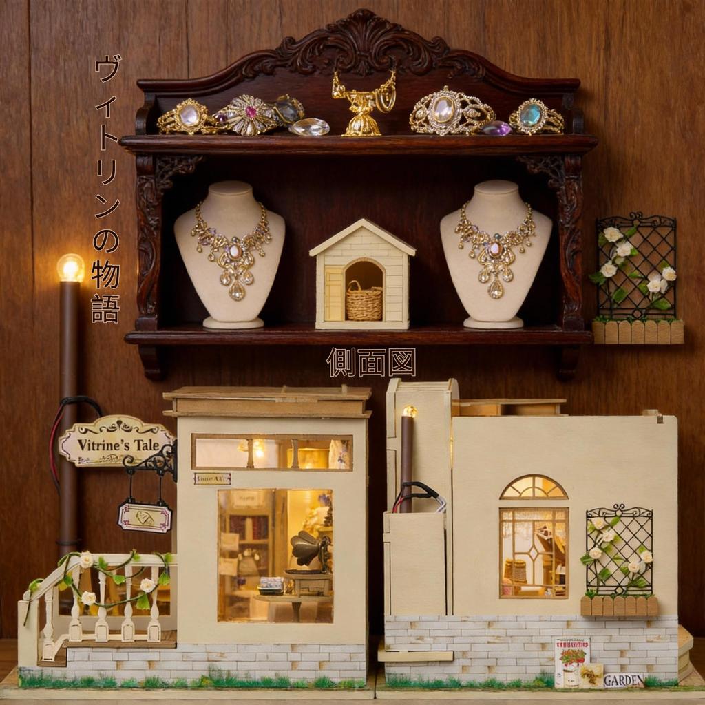 Pixie Curio Miniaturowy Domek Zestaw do Samodzielnego Montażu Drewniany 3D Skarby Luksusowa Biżuteria Kompatybilny z Dotykiem Skala Tradycyjny Nowy Połączenie Kolorów DIY Luksusowy Relaksujący